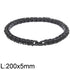 Niovani Tennis Bracelet! - Black Gold Plated! - Black AAA+ Cubic Zirconia! - Sparkling! - Free Box Packaging!