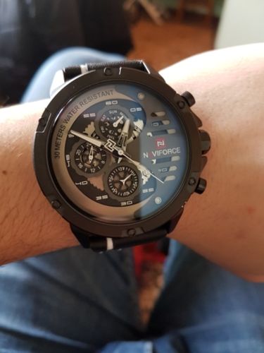 Naviforce Italia - Men's Watch - Classic Colours - Chronograph - Genuine Leather! - Water Resistant! - 1 Year Warranty!