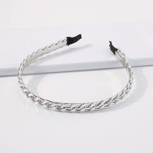 Metal Headband - Sparkling Silver - Trendy