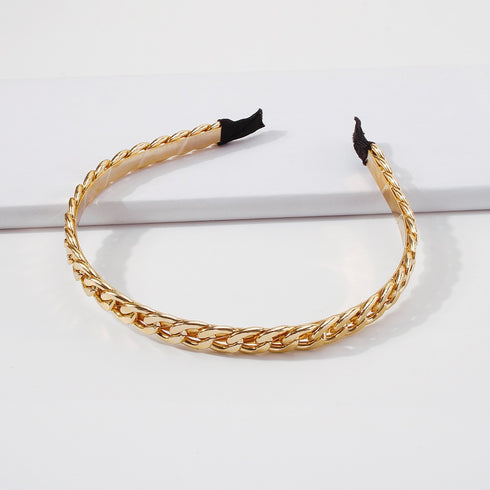 Metal Headband - Sparkling Gold - Trendy