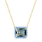 Stella Necklace (Stella Blue) - Genuine Gold Plated - Pure Stamped Sterling Silver (Chandi) + Certificate - 5A Cubic Zircon