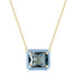 Stella Necklace (Stella Blue) - Genuine Gold Plated - Pure Stamped Sterling Silver (Chandi) + Certificate - 5A Cubic Zircon