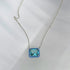 Stella Necklace (Stella Blue) - Pure Stamped Sterling Silver (Chandi) + Certificate - 5A Cubic Zircon