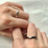 Couple Ring Set - Adjustable Size - Pure Sterling Silver (Chandi)