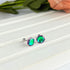 Mythical Studs Earrings (Emerald Green) - Pure Stamped Sterling Silver (Chandi) - Certificate