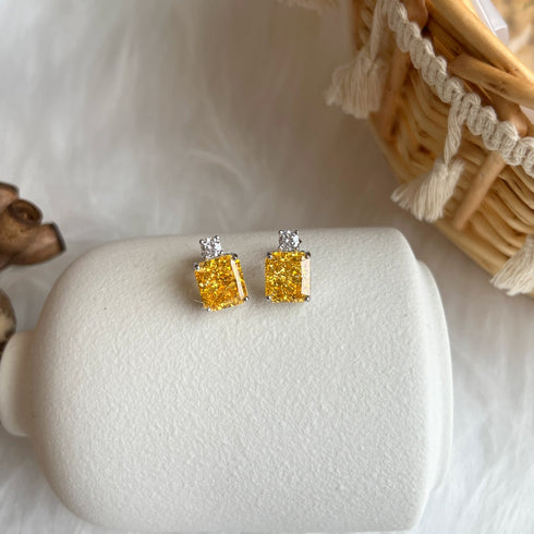 Millennia Earrings - Pure Stamped Sterling Silver (Chandi) - 8A Cubic Zircon + Certificate