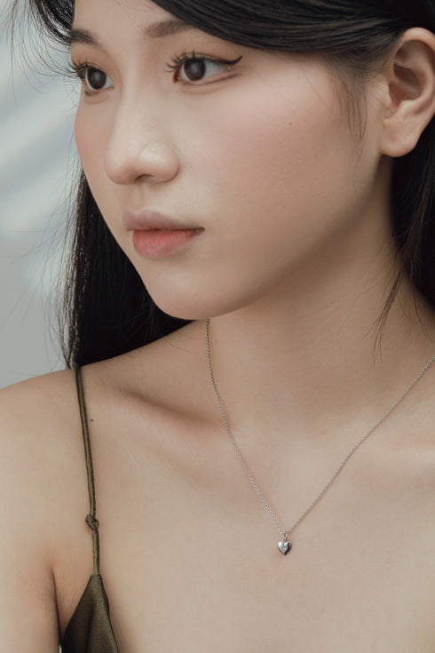 Chic Love Necklace - Pure Sterling Silver (Chandi) - 5A Cubic Zircon - Certificate