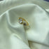 Vamos Ring - Adjustable Size - Genuine Gold Plated - Pure Stamped Sterling Silver (Chandi) + Certificate - 5A Cubic Zircon