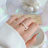 Urban Chic Ring (Gold & Modern White) - Adjustable Size - Enamel & Pure Sterling Silver (Chandi) - Cubic Zircon