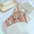 Urban Chic Ring (Gold & Element Black) - Adjustable Size - Enamel & Pure Sterling Silver (Chandi) - Cubic Zircon