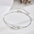 Infinity Love Bracelet/Anklet - Pure Sterling Silver (Chandi) - Cubic Zircon