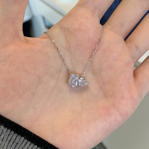 Modern Renaissance Necklace (Diamond White) - Pure Sterling Silver (Chandi) - Cubic Zircon