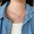 Modern Renaissance Necklace (Glamorous Pink & Diamond White) - Pure Sterling Silver (Chandi) - Cubic Zircon