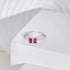 Modern Element Ring (Contemporary Pink) - Adjustable Size - Pure Sterling Silver (Chandi) - Cubic Zircon