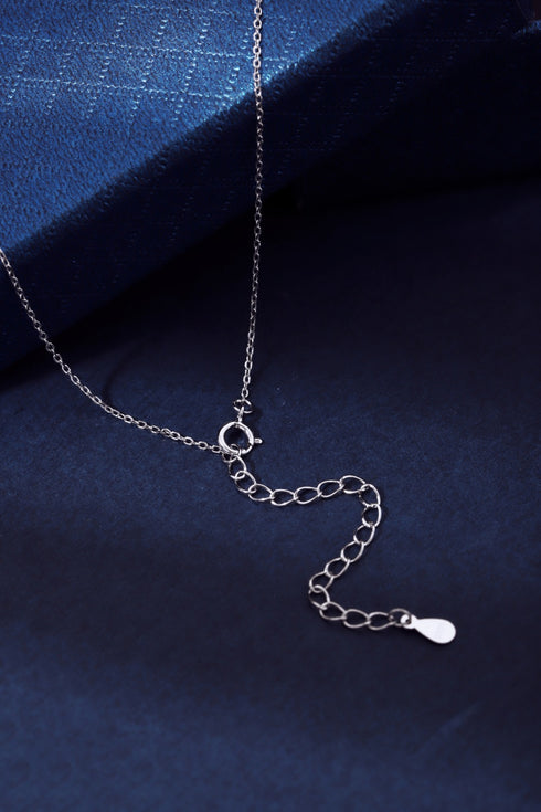 Blushing Day Light Necklace (Ruby Red) - Pure Sterling Silver (Chandi) - 5A Cubic Zircon - Certificate