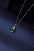 Blushing Day Light Necklace (Emerald Green) - Pure Sterling Silver (Chandi) - 5A Cubic Zircon - Certificate