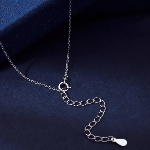 Victoria Necklace (Emerald Green) - Pure Stamped Sterling Silver (Chandi) + Certificate - 5A Cubic Zircon