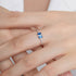 Modern Element Ring (Sapphire Blues) - Adjustable Size - Pure Sterling Silver (Chandi) - Cubic Zircon