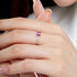 Modern Element Ring (Contemporary Pink) - Adjustable Size - Pure Sterling Silver (Chandi) - Cubic Zircon