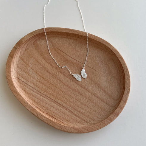 Butterfly Necklace - Pure Stamped Sterling Silver (Chandi) + Certificate - 5A Cubic Zircon