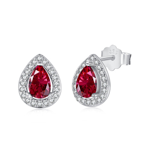 Everyday Luxe Tops (Ruby Red) - Pure Sterling Silver (Chandi) - Cubic Zircon