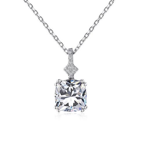Blushing Day Light Necklace - Pure Sterling Silver (Chandi) - Cubic Zircon