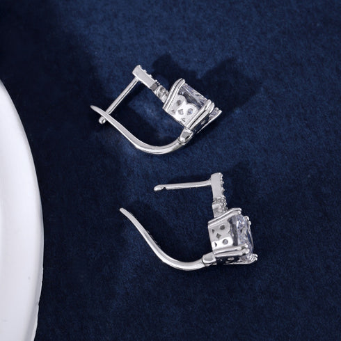 Blushing Day Light Earrings - Pure Sterling Silver (Chandi) - Cubic Zircon