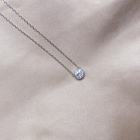 Milan Necklace - Pure Stamped Sterling Silver (Chandi) + Certificate - 5A Cubic Zircon