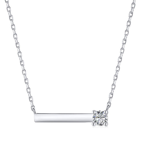 Essential Sparkle Necklace - Pure Stamped Sterling Silver (Chandi) + Certificate - 5A Cubic Zircon