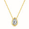 Classic Pear Cut Neckalce - 14K Gold Plated - Pure Stamped Sterling Silver (Chandi) + Certificate - 5A Cubic Zircon