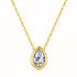 Classic Pear Cut Neckalce - 14K Gold Plated - Pure Stamped Sterling Silver (Chandi) + Certificate - 5A Cubic Zircon