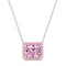 Stella Necklace (Stella Pink) - Pure Stamped Sterling Silver (Chandi) + Certificate - 5A Cubic Zircon