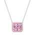 Stella Necklace (Stella Pink) - Pure Stamped Sterling Silver (Chandi) + Certificate - 5A Cubic Zircon