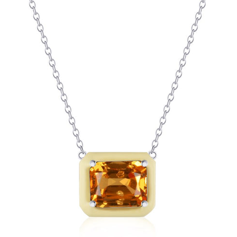Stella Necklace (Galaxy Gold) - Pure Stamped Sterling Silver (Chandi) + Certificate - 5A Cubic Zircon