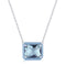 Stella Necklace (Stella Blue) - Pure Stamped Sterling Silver (Chandi) + Certificate - 5A Cubic Zircon