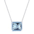 Stella Necklace (Stella Blue) - Pure Stamped Sterling Silver (Chandi) + Certificate - 5A Cubic Zircon
