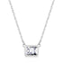 Classic Emerald Cut Necklace - Pure Sterling Silver (Chandi) - Cubic Zircon
