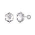 Mythical Studs Earrings (Diamond White) - Pure Stamped Sterling Silver (Chandi) - Certificate