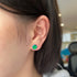 Mythical Studs Earrings (Emerald Green) - Pure Stamped Sterling Silver (Chandi) - Certificate