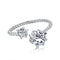 Vamos Ring - Adjustable Size - Pure Stamped Sterling Silver (Chandi) + Certificate - 5A Cubic Zircon