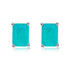Antalya Studs Earrings (Seaweed Turquoise) - Pure Stamped Sterling Silver (Chandi) - 5A Cubic Zircon + Certificate