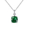 Blushing Day Light Necklace (Emerald Green) - Pure Sterling Silver (Chandi) - 5A Cubic Zircon - Certificate