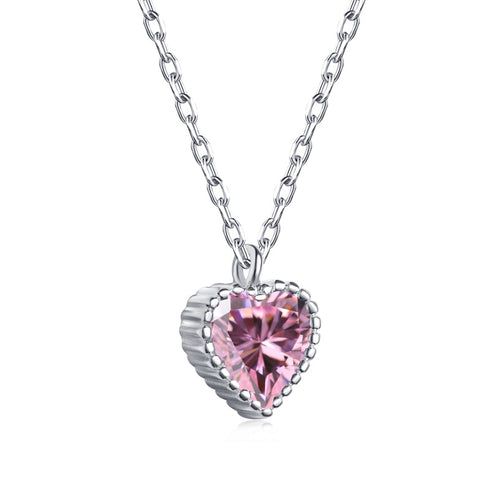 Love Me Necklace - Pure Stamped Sterling Silver (Chandi) + Certificate - 5A Cubic Zircon