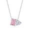 Modern Renaissance Necklace (Glamorous Pink & Diamond White) - Pure Sterling Silver (Chandi) - Cubic Zircon