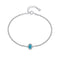 Diva Bracelet (Topaz Blue) - Pure Sterling Silver (Chandi) - Rhodium Plated - Cubic Zircon