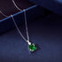 Blushing Day Light Necklace (Emerald Green) - Pure Sterling Silver (Chandi) - 5A Cubic Zircon - Certificate