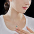 Victoria Necklace (Emerald Green) - Pure Stamped Sterling Silver (Chandi) + Certificate - 5A Cubic Zircon