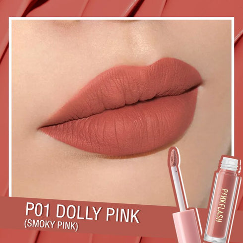Pinkflash - Melting Matte Lipcream Smoky Pink - Original & Imported