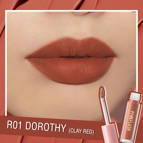 Pinkflash - Melting Matte Lipcream Clay Red - Original & Imported
