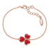 Rose Gold Plated Clover Design Bracelet! - Embellished with Swarovski® Crystal Elements! - Hot Seller! - Luxury Collection!